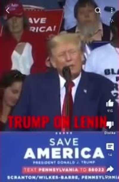 Another speech to the Peoples Congress by Comrade Trump on Lenin (leneen).