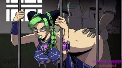 Jolyne's ass gets interrogated (PurpleMantis) [Jojo's Bizarre Adventure]