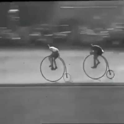 Competitive cycling, nearly a century ago