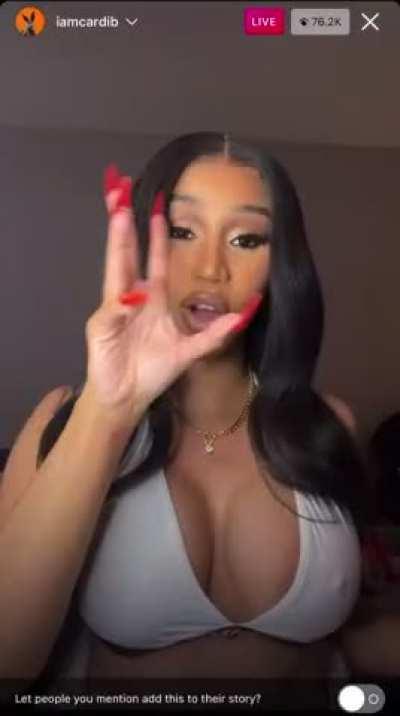 Cardi B Whip Shots on Live