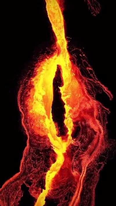 The flow of lava...