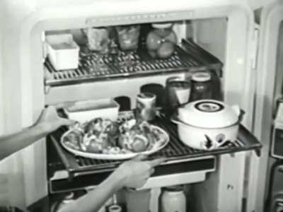 This 1956 refrigerator has more features than our modern-day refrigerators.