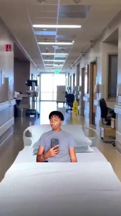 Nurse making a TikTok.