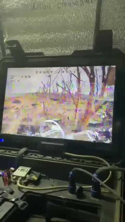 1st Tank Battalion of the Ukrainian 4th Tank Brigade shows off the drone controls of FPV Frankodron 7 flying a land mine and detonating a Russian dugout with 2 soldiers. 20.10.2024 08:18