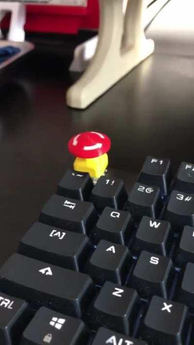 I thought some of you would appreciate this 3d printed e-stop key cap I made!