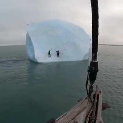 This is why you don't climb on icebergs