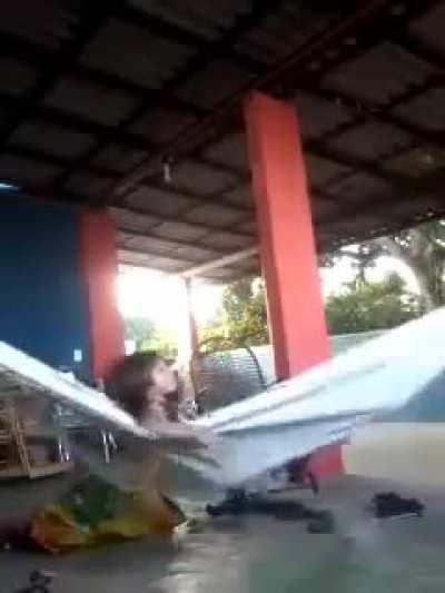 Brazilian kid learned to fly