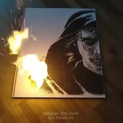 Making Star Wars art out of gun powder