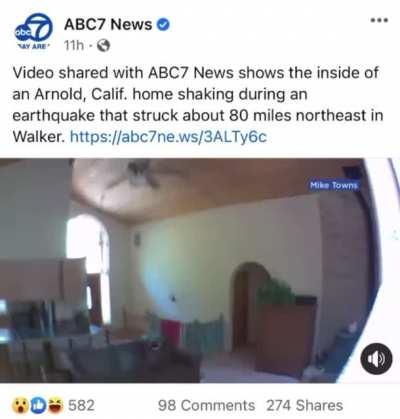 ABC7 News got tricked by a fake earthquake video 😂