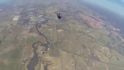 Skydiver saved by fellow skydiver after having a seizure at 9,000ft.