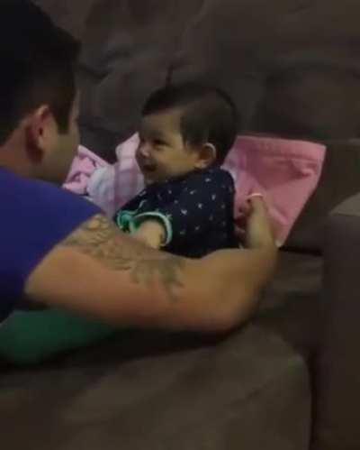 Adorable reaction from toddler