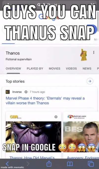 Thanos snap 😱