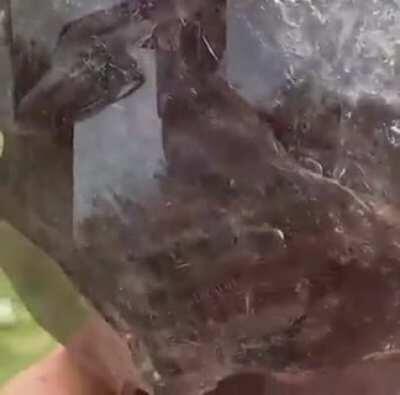 350 Million Year Old Water Trapped Inside A Amethyst Crystal.