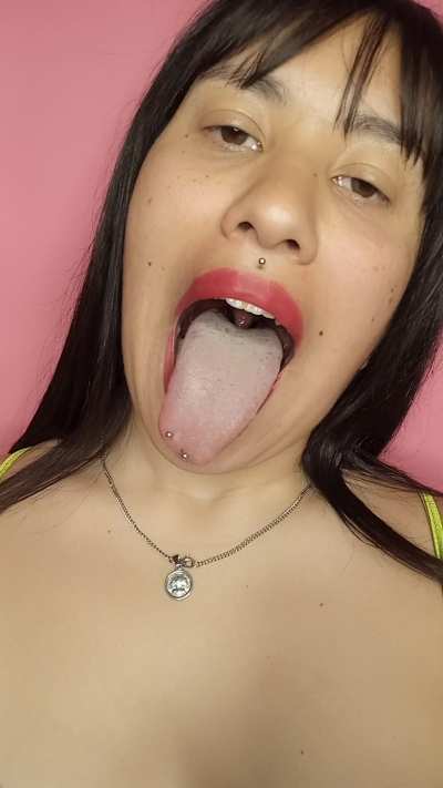 Clean my white tongue with your cock 