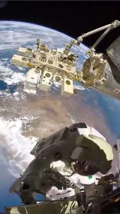 Astronaut’s view of Earth during a spacewalk |NASA