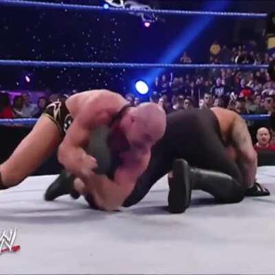 Kurt Angle reverses everything The Undertaker does into an Ankle Lock