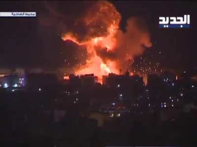 Happening Now>> Israel is raining bombs on innocent Lebanese families in the middle of the night.