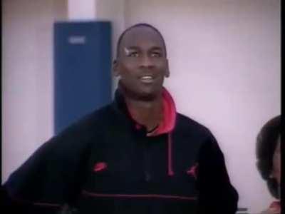 Michael Jordan learning how to shoot from his mom