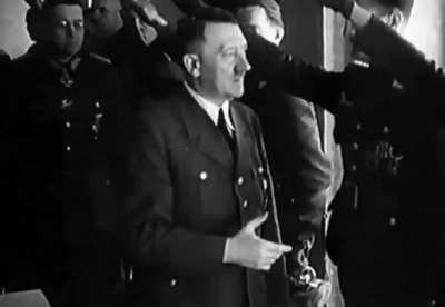 Footage of Adolf Hitler visibly shaking , believed to be a result of Parkinson's disease which he suffered from throughout life