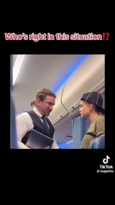 Pronoun warrior and delusional friend got owned by flight attendant