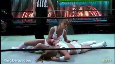 Madison Sex-Kitten puts an end to Cali Danger’s pathetic career with this leg hook pinfall