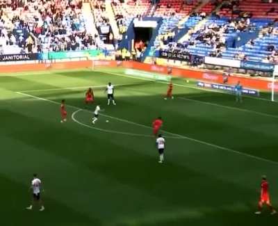 Bolton caught playing out from the back vs Huddersfield yesterday 