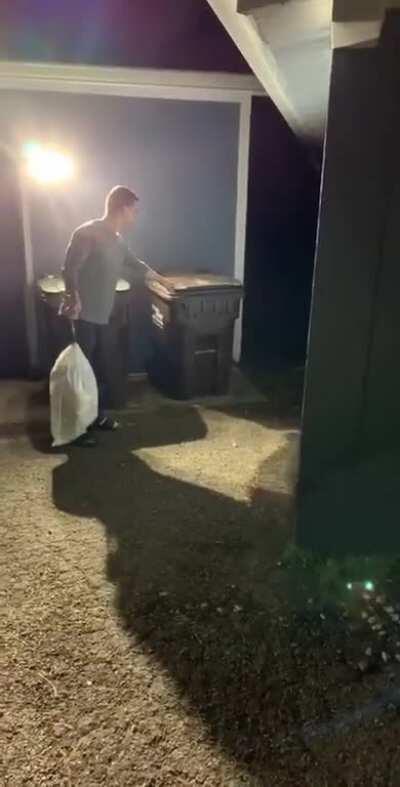 Taking out the trash...