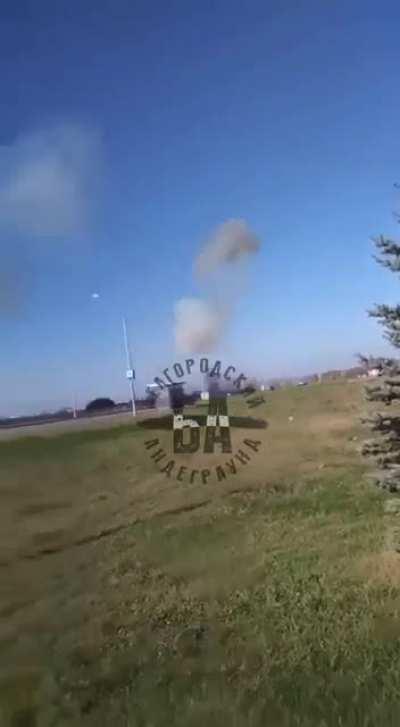 belgorod airport hit,most likely by harm 88 missle