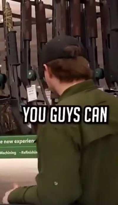 Bothering a manager of a firearms store.