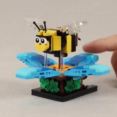 Spring is coming! I built a cute little happy flappy bee to celebrate.