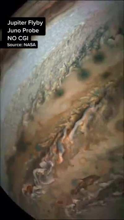 Jupiter flyby Juno probe no CGI source NASA