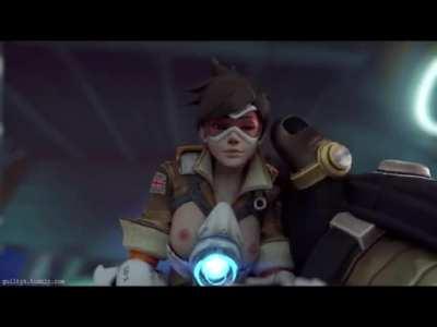 [M/F]Tracer Gets Her Belly Pumped Full