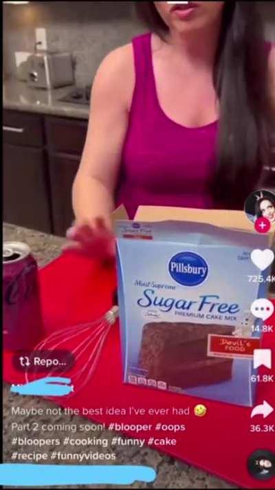 Making a sugar free cake