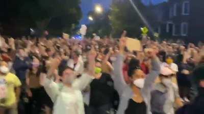 Chicago protest sings a song about Trump