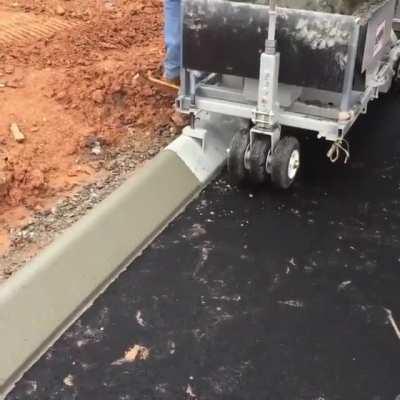 This is smooth! Concrete curbing is awesome!