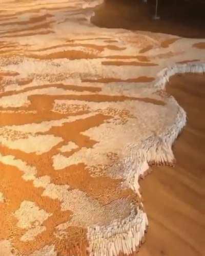 A ‘tiger skin’ rug made out of over 660,000 cigarettes