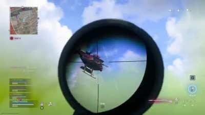 Two shot two kills out of a heli