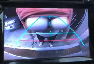 teasing hubby on the backup cam