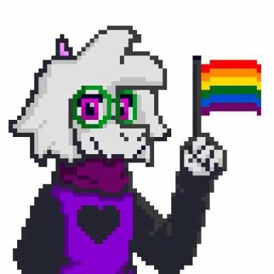 I animated Ralsei for Wear It Purple Day (An LGBT+ awareness day here in Aus)