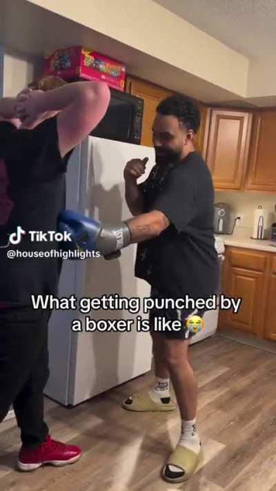 Getting punched by a real boxer