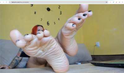 . Licking my soles is the only dish on the menu for you today.
