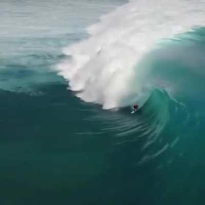 A very satisfying big wave surf