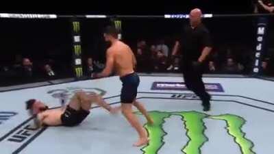 Calvin Kattar finishes Shane Burgos at UFC 220