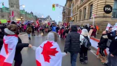 REMINDER: Two years ago, Justin Trudeau called this &quot;terrorism&quot; and violated the Charter of Rights and Freedoms by crushing them with police horses and seizing their bank accounts