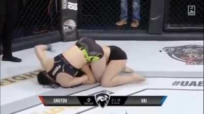 MMA fight in Abu Dhabi. She lost. 😣