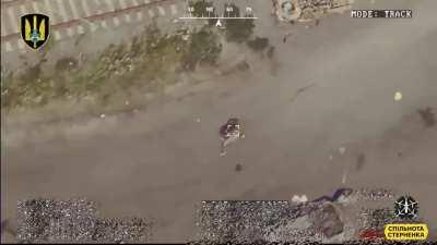 Ukrainian FPV Drone attacks a Russian DesertCross 1000 ATV