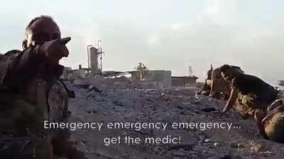 [Modern] Iraqi Federal Policemen rescue several civilians while taking periodic sniper fire from IS fighter during the Battle of Mosul