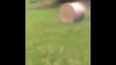 Hay bale jump