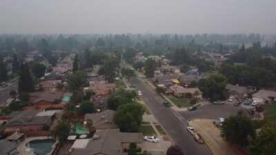 smoke over NW Fresno