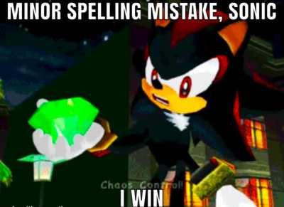 My edginess overpower’s yours, sonic